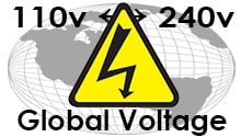 Worlwide Voltage from 110 Volts to 240 Volts!