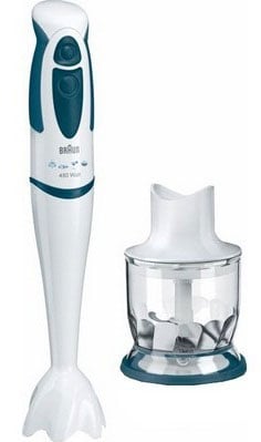 220 Volt Braun MR320 Multiquick Hand Blender with Chopper - 220v volt electronics