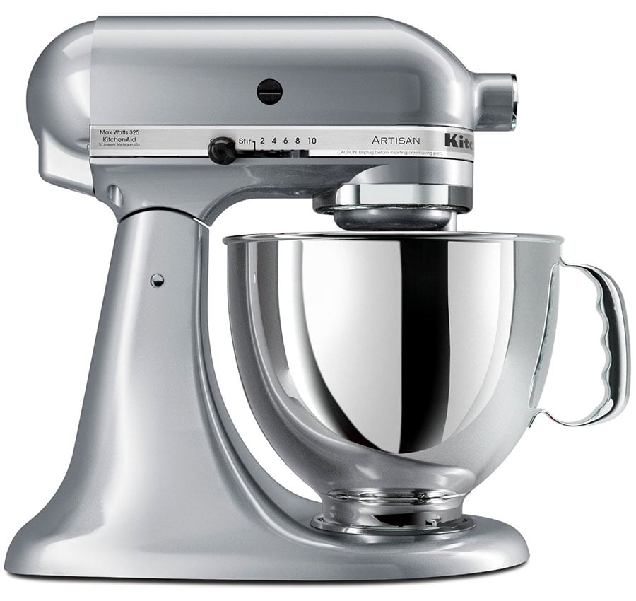 220 Volt KitchenAid 5KSM150PSEMC Artisan Stand Mixer - Metallic Chrome