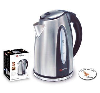 Alpina SF813 220 Volt Stainless Steel Cordless Kettle - 220v volt electronics