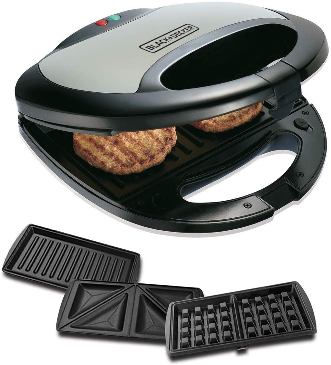 Black & Decker 220 volts Sandwich Maker with Grill and Waffle Maker TS2090/2130 - B5 750/780 Watts 3 in 1 220V 240 Volts 50 hz - 220 - Electronics