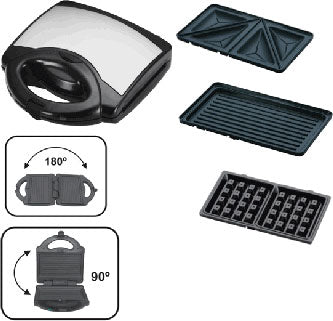 Daewoo DI - 9790 Sandwich Maker With Detachable Plates 220 - 240 Volt - 220v volt electronics
