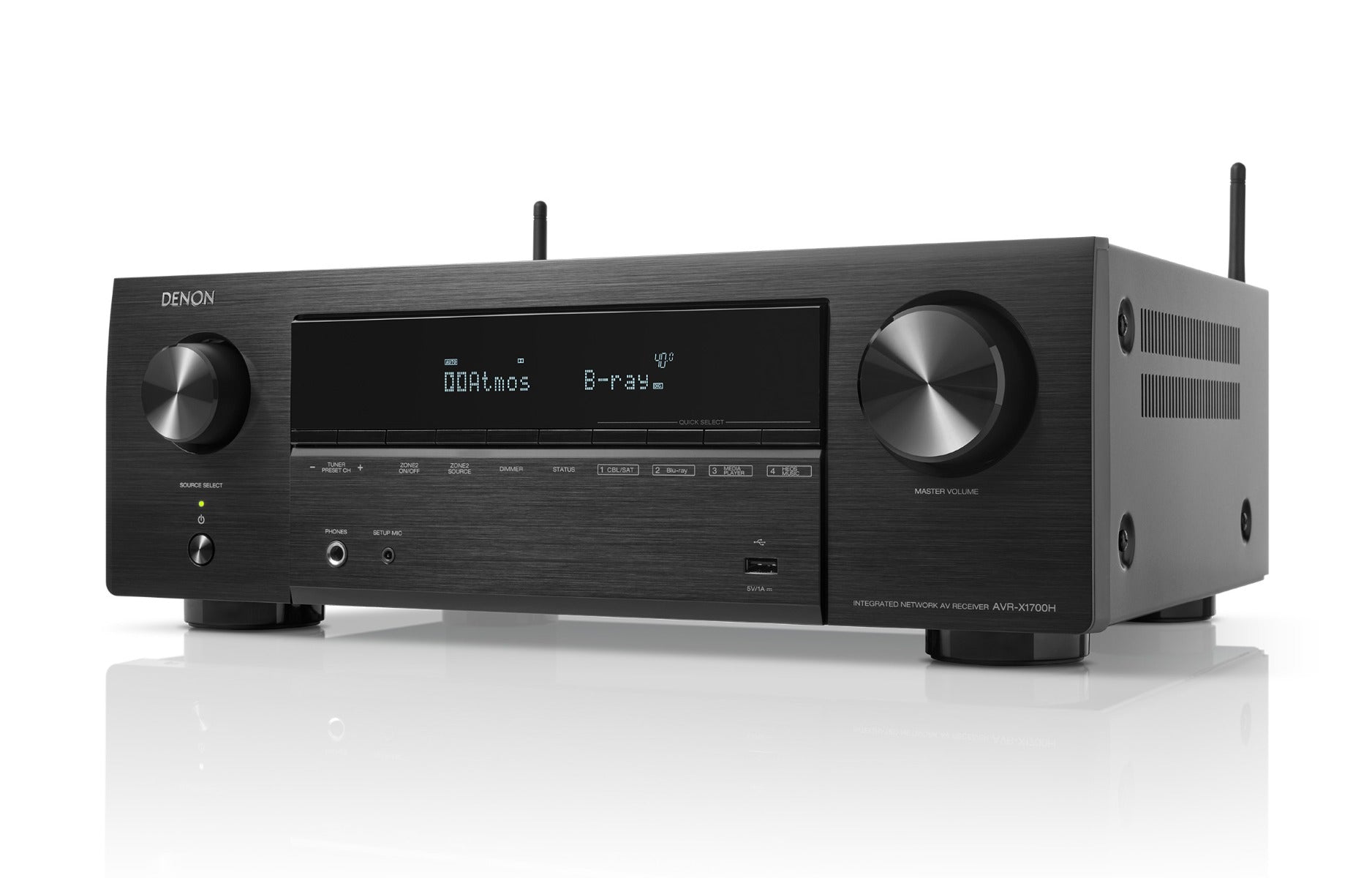 Denon AVR - X1700H 220 volt AV Receiver Amplifier 7.2 Channel 8k Bluetooth HEOS 220v 240 volt - 220 - Electronics