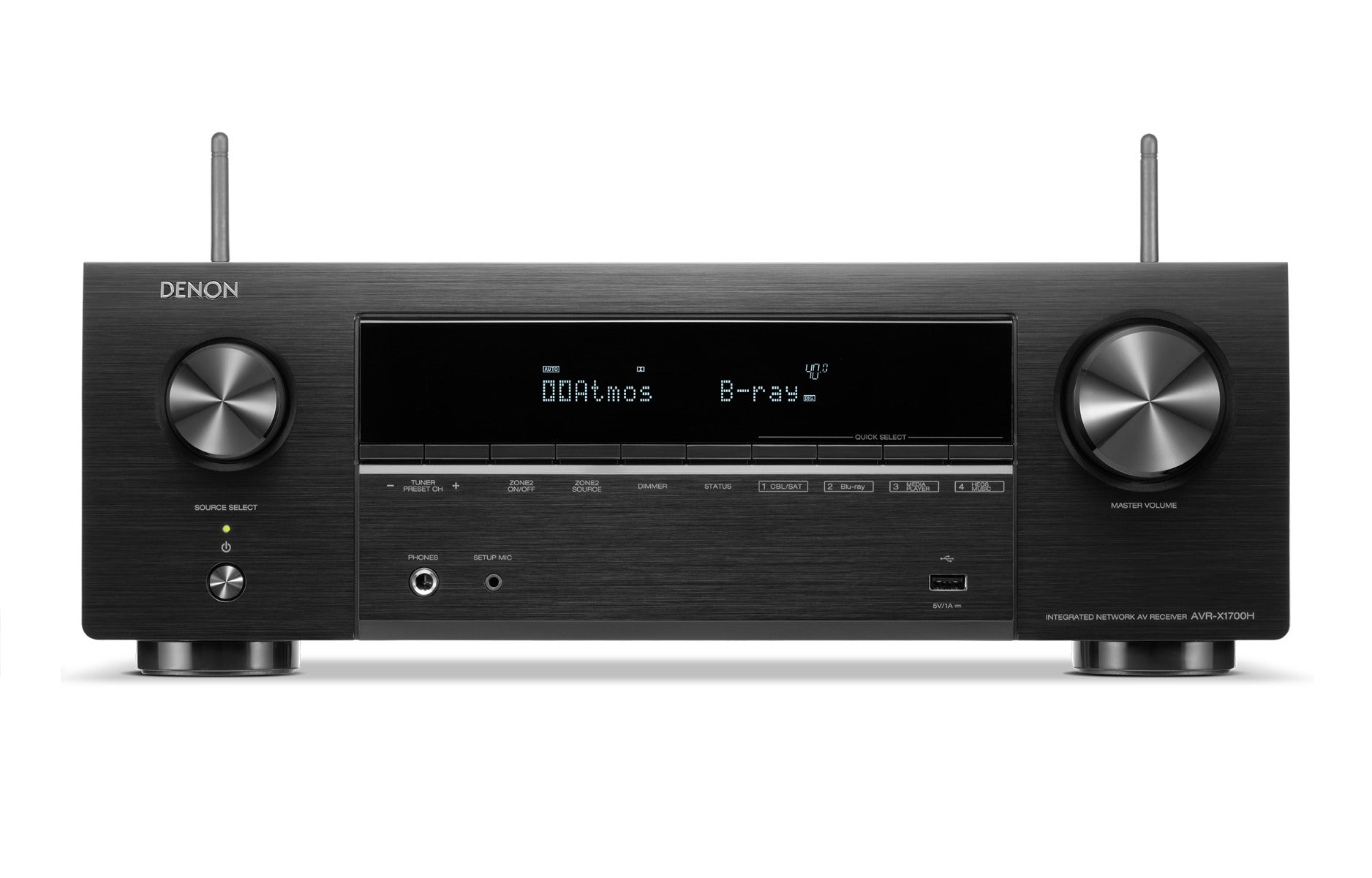 Denon AVR - X1700H 220 volt AV Receiver Amplifier 7.2 Channel 8k Bluetooth HEOS 220v 240 volt - 220 - Electronics