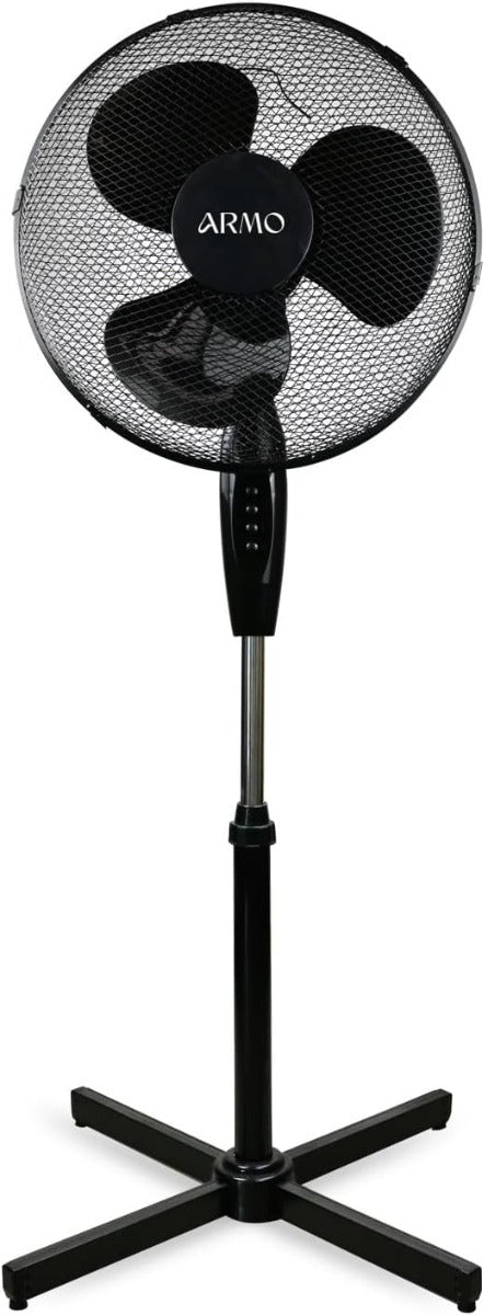 Dynastar 220 volts pedestal fan 16 inch Fan Oscillating Black 220v 240 volts 50 hz ARMOFP40A - 220 - Electronics