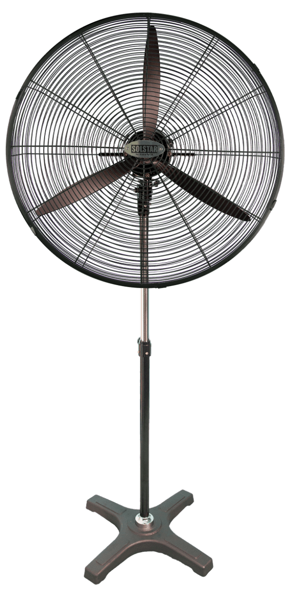 Dynastar 26 inch Industrial Black 220 volt Fan FA2603UBX - BK SS 220v 240 volt 50 hz - 220 - Electronics