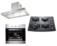EF Elba Professional Gas Cooktop, Built in Oven & Range Hood Combo Package for 220 Volts - 220 - Electronics