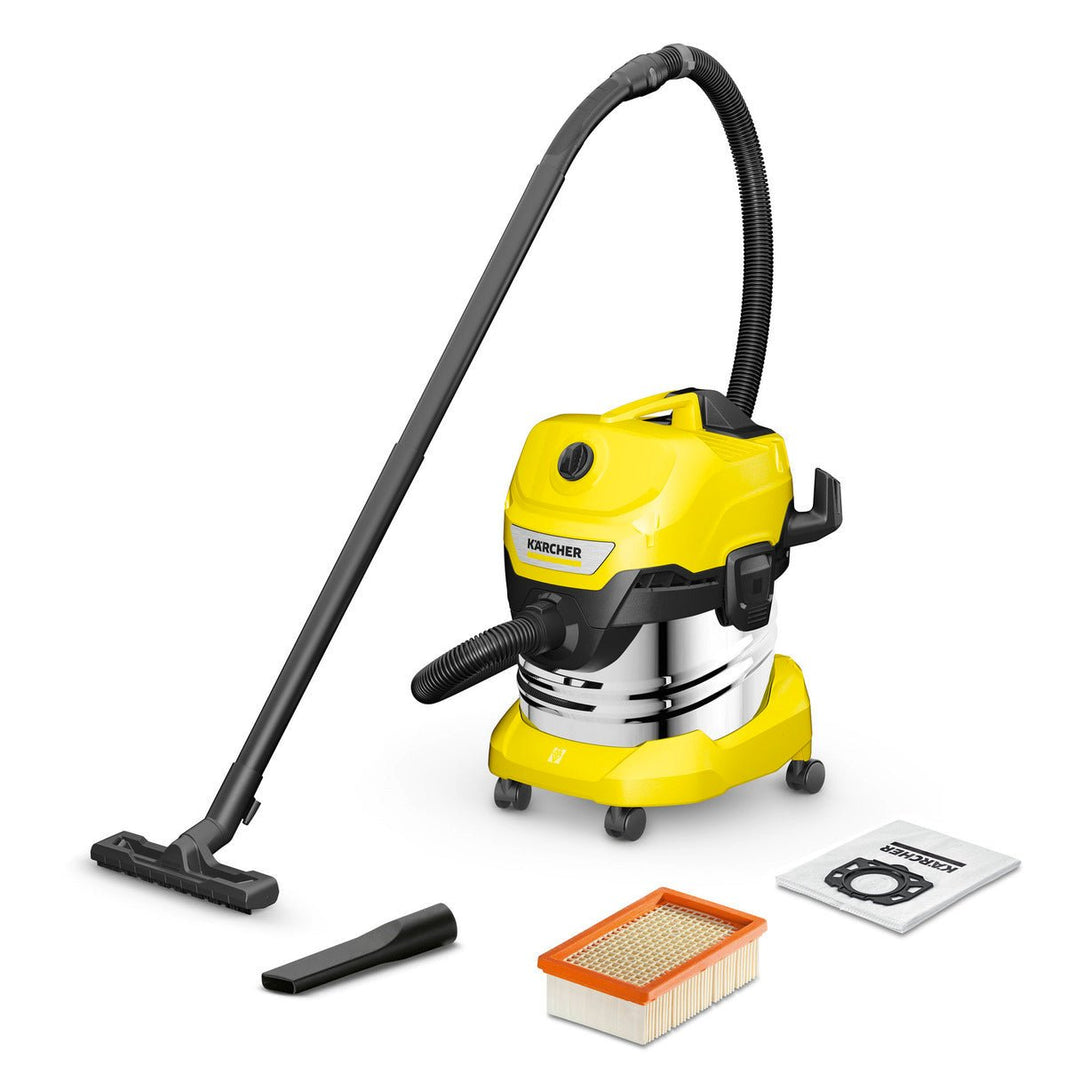 Karcher WD4 220 volt shopvac Wet & Dry vacuum 20 liter Stainless Steel container Powerful shop vacuum cleaner 220 v 240 volt 1628 - 2010 - 220 - Electronics