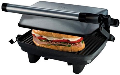 Oster CKSTPA2880 Compact Silver Grill Sandwich Maker 220-240 Volts