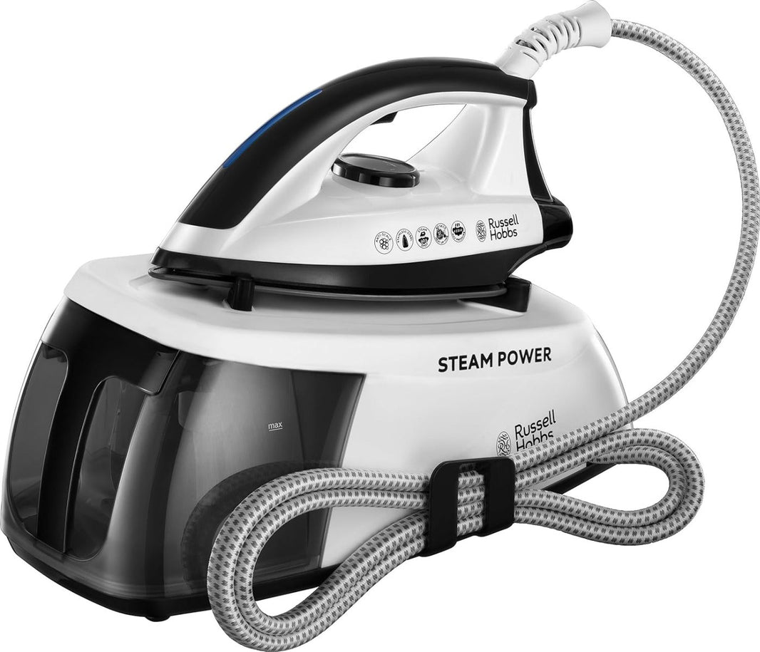 Russell Hobbs 220 volts Steam Iron Power steam Generator non stick 2400 watts 110g shot of steam 220v 240 volt model RH24420 - 220 - Electronics