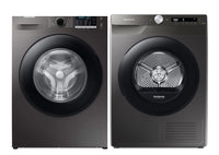 Samsung 220 volt washer front load silver 9 KG WW90TA046 and Samsung 220 volt 8KG Dryer Silver Graphite Heat Pump Ventless Self Condensing DV80T5220A - 220v - SGR - 220 - Electronics