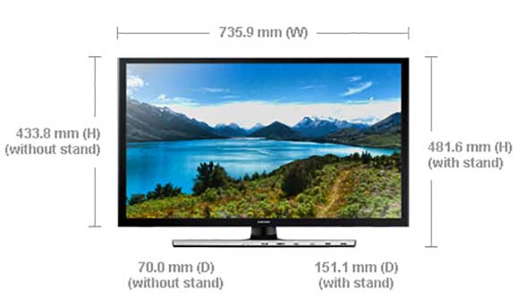 Samsung UA32J4300 32" HD Multisystem SMART WIFI TV 220 240 Volts - 220 - Electronics
