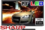 Sharp LC - 19LE150m 19" Multi System Aquos LED TV 110 220 240 volts pal ntsc - 220 - Electronics