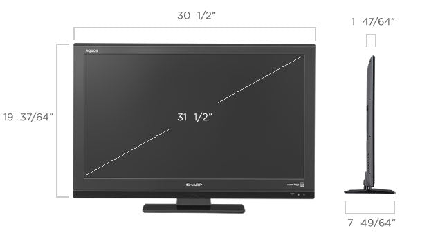 Sharp LC - 32LE440M 32" Multi - System LED TV 110 220 240 volts pal ntsc - 220 - Electronics