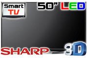 Sharp LC - 50LE860M - 50" Smart wifi 3D, Built in Skype Camera, Quad Core Voice recognition LED TV - 220 - Electronics