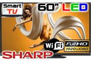 Sharp LC - 60LE650M 60" Full HD Multisystem Smart LED TV 110 220 240 volts pal ntsc - 220 - Electronics