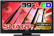 Sharp LC - 39LE448M 39" Multi - System Full HD Ultra Slim LED TV 110 220 240 volts pal ntsc - 220v volt electronics