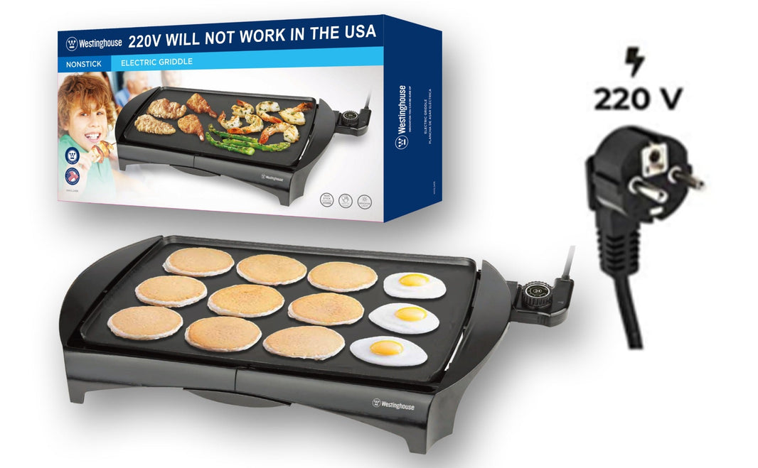 Westinghouse 220 volt griddle Family Size grill 220 Volts WKGL2456 220v 240 volts - 220 - Electronics