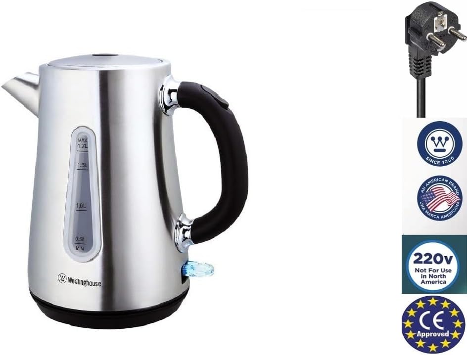 Westinghouse 220 volts kettle stainless steel cordless kettle 220v 1.7 liters WKWK17802 - 220 - Electronics