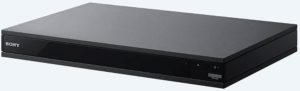 The Sony UBP-X1100ES, another higher-end Blu-ray player. When purchased from 220-Electronics, this 4K device can be modified to have region free functionality.