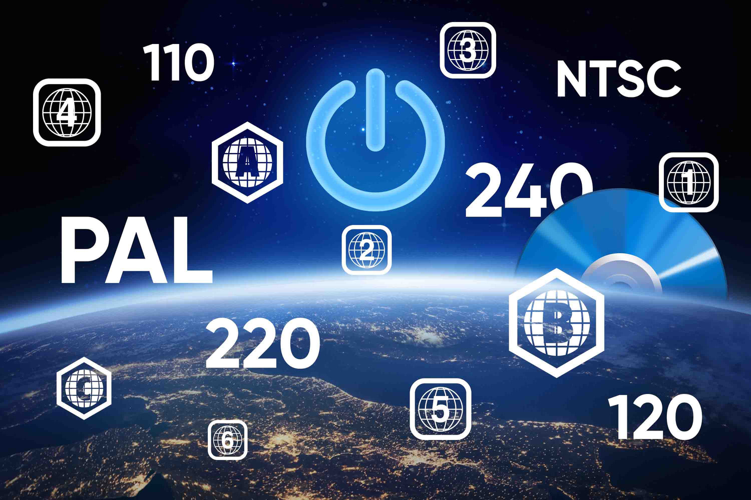 Region-Free Playback, Worldwide Voltage and PAL to NTSC Conversion - 220-Electronics