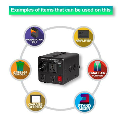 1000 Watt Diamond Series Type 3 Voltage Converter - 220 - Electronics