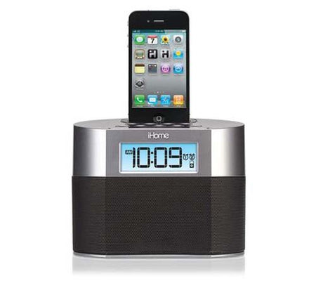 110 - 220 Volt iHome iP23 Docking Station for your iPhone or iPod with Alarm Clock - 220v volt electronics