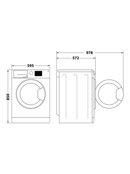 Hotpoint by GE 220v washer 50 hz model NSWE7469W220 7 KG 220 volt washing machine
