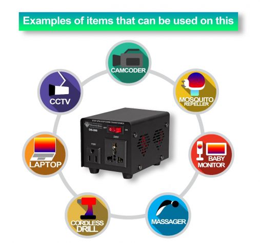 200 Watt Diamond Series Type 3 Voltage Converter - 220 - Electronics
