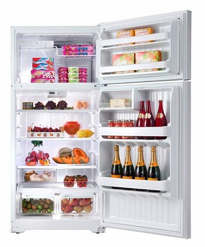 220 Volt GE GTE17GBCWW 17 Cu. Ft. Top Mount Refrigerator - 220v volt electronics