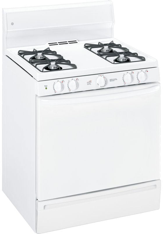 220 Volt GE JGBS14PCD WW 30" Free Standing 220 Volt Gas Range 230-240 Volt