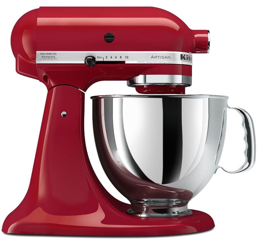 KitchenAid Artisan レッド ステンレスボウル付き4.8L 220 Volt KitchenAid 5KSM150PSEER Artisan Stand Mixer - Empire Red