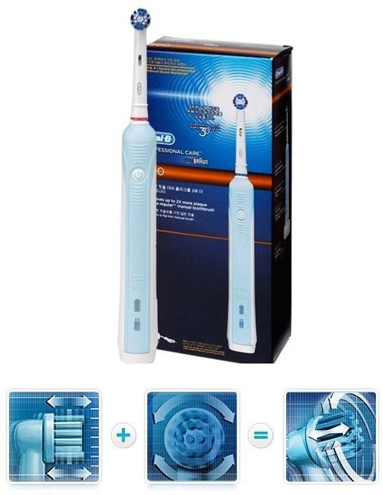 220 - volt Oral - B Precision Clean D16.524h Ultra Plaque Remover Two Pack Electric Toothbrush with Charger - 220v volt electronics
