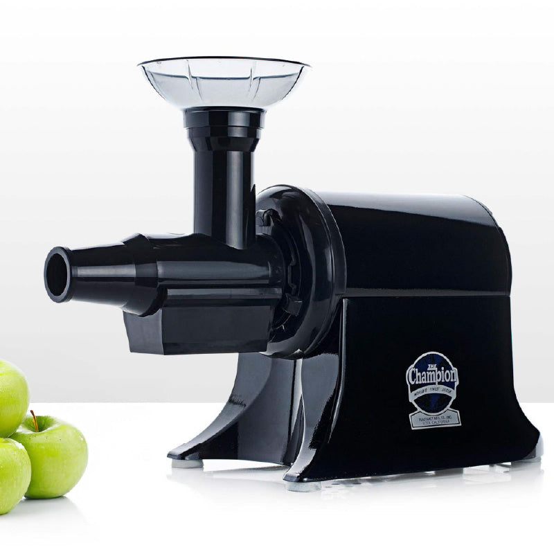 Black juicer on a white background