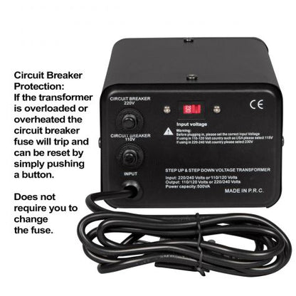 500 Watt Diamond Series Type 3 Voltage Converter - 220 - Electronics