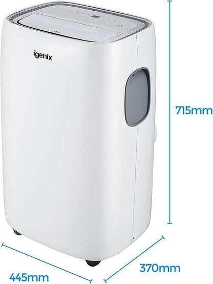 Igenix 220v Portable Air Conditioner 9,000 BTU 4 in 1 Cooling, Heating & Dehumidifier 220 volts 50 hz IGAC03009W220v