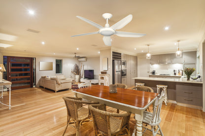 Blaupunkt LUX 52" 5-Blade 220v Ceiling Fan with LED Light & Remote, White — 220 Volt (BKCFLW9839220v)