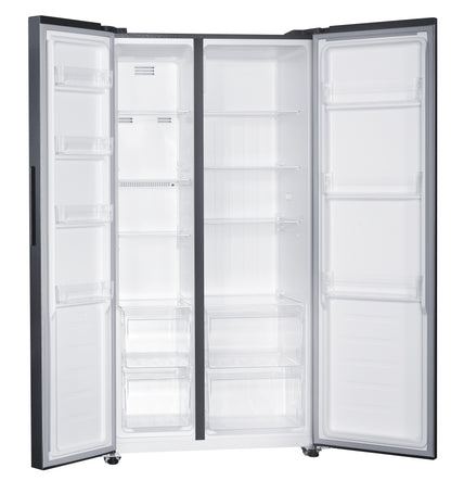 Black and Decker 18 cu ft 220v side by side refrigerator 220 volt fridge 2 door 50hz 60 hz mdoel BXRFSSS436A220v