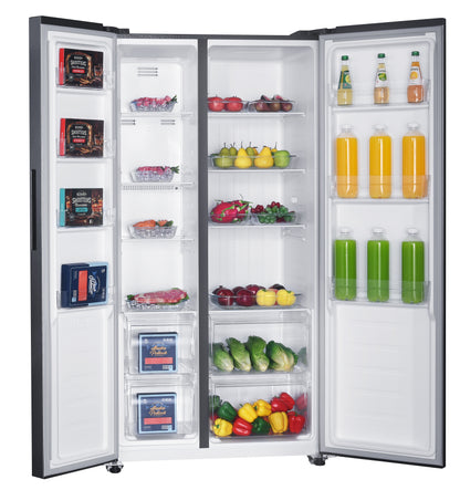 Black and Decker 18 cu ft 220v side by side refrigerator 220 volt fridge 2 door 50hz 60 hz mdoel BXRFSSS436A220v