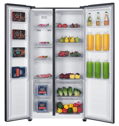 Black and Decker 18 cu ft 220v side by side refrigerator 220 volt fridge 2 door 50hz 60 hz mdoel BXRFSSS436A220v