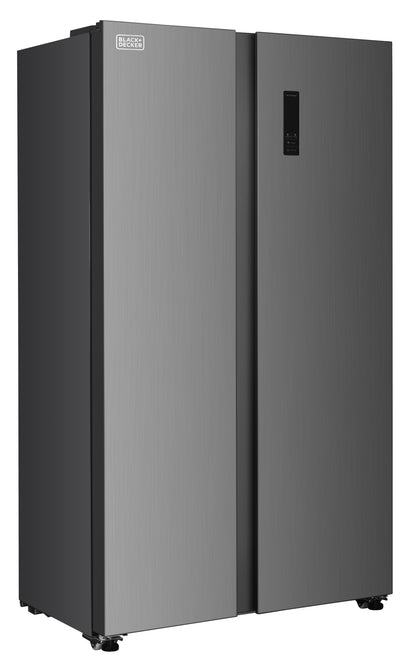 Black and Decker 18 cu ft 220v side by side refrigerator 220 volt fridge 2 door 50hz 60 hz mdoel BXRFSSS436A220v