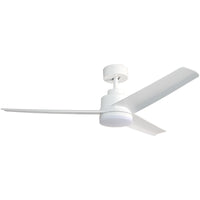 Blaupunkt Designer 220v 52" Ceiling Fan with LED Light & Remote, White — 220 Volt (BKCFLW9852220v)