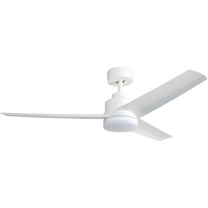 Blaupunkt Designer 220v 52" Ceiling Fan with LED Light & Remote, White — 220 Volt (BKCFLW9852220v)