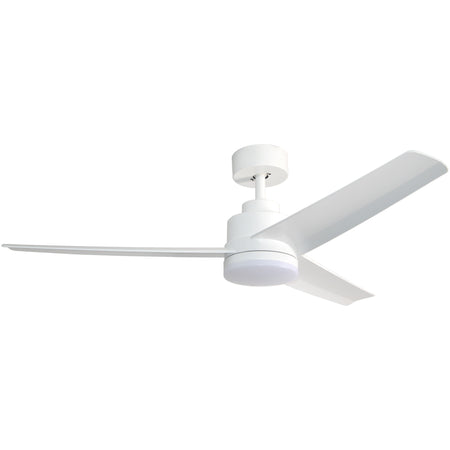 Blaupunkt Designer 220v 52" Ceiling Fan with LED Light & Remote, White — 220 Volt (BKCFLW9852220v)