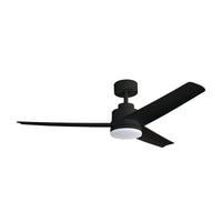 Blaupunkt Designer 52" 220v Ceiling Fan with LED Light & Remote, Black — 220 Volt 50hz 60 hz (BKCFL9853220v)