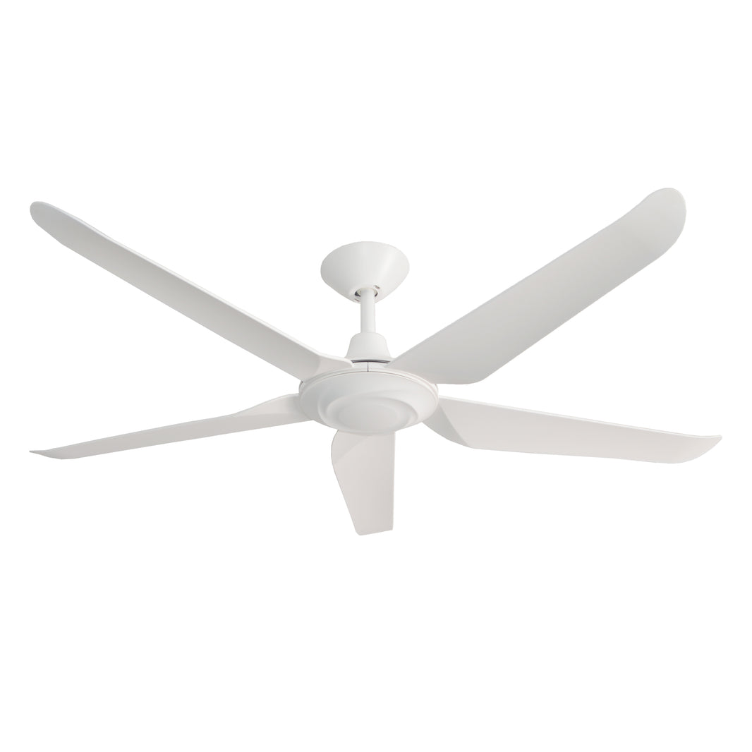 Blaupunkt INFINITY 56" 5-Blade 220v Ceiling Fan with LED Light & Remote, White — 220 Volt 50 60 hz (BKCFLW9836220v)