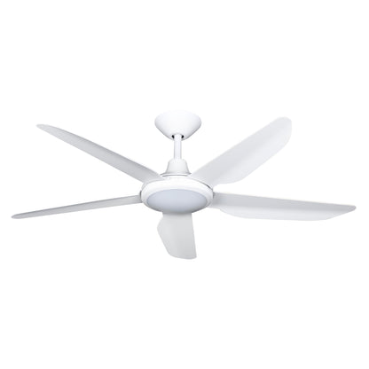 Blaupunkt LUX 52" 5-Blade 220v Ceiling Fan with LED Light & Remote, White — 220 Volt (BKCFLW9839220v)