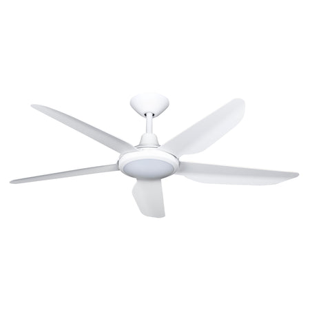 Blaupunkt LUX 52" 5-Blade 220v Ceiling Fan with LED Light & Remote, White — 220 Volt (BKCFLW9839220v)