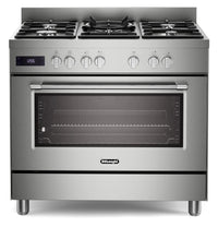 Delonghi 90CM Gas Range Stove 220v 240 volts Multifunctional with 5 burner, cast iron, and Conection oven 220 volt 50 hz PRO965MXX220v