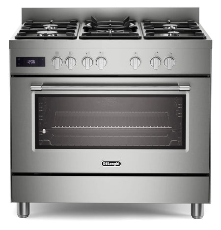 Delonghi 90CM Gas Range Stove 220v 240 volts Multifunctional with 5 burner, cast iron, and Conection oven 220 volt 50 hz PRO965MXX220v